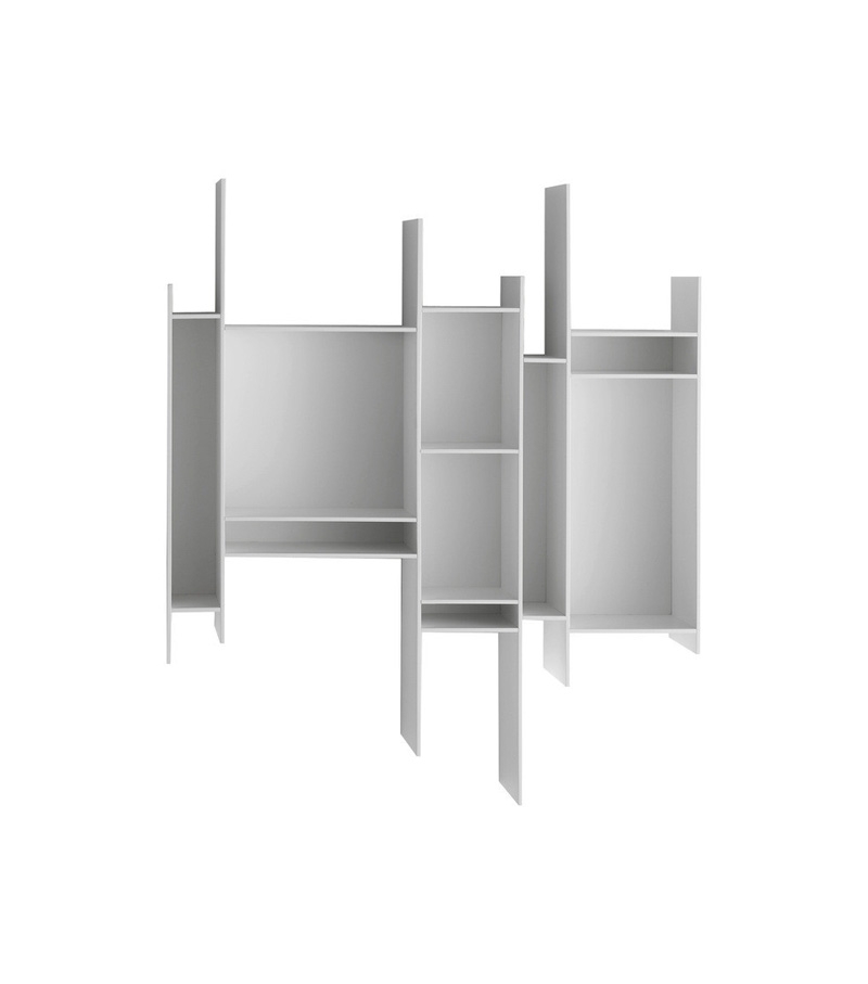 Randomito Hanging Bookcase white, by Neuland Industriedesign MDF Italia Matisse Interior