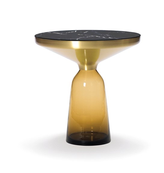 Classicon Bell Side Table Brass Orange Marble Black 1X 546