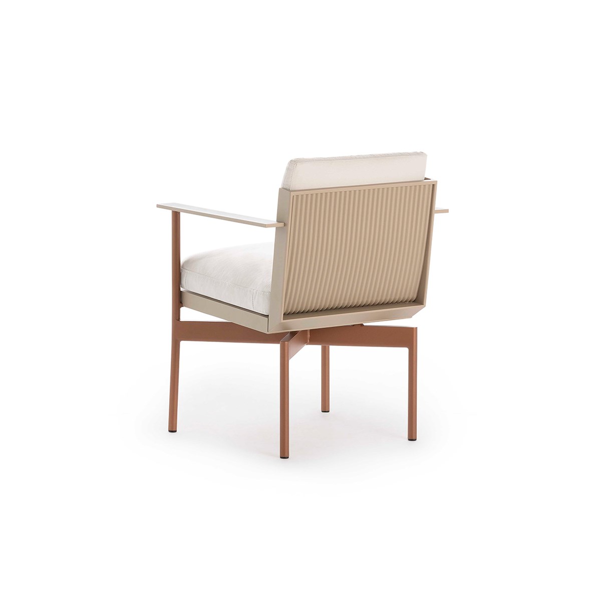 Onde Dining Armchair Sand Copper Back