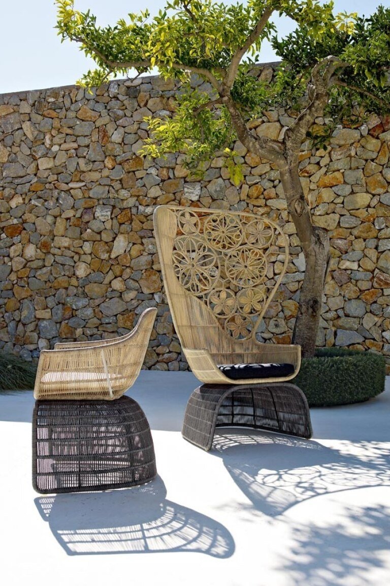 Crinoline Outdoor Armchair Tall, By Patricia Urquiola - B&B Italia ...