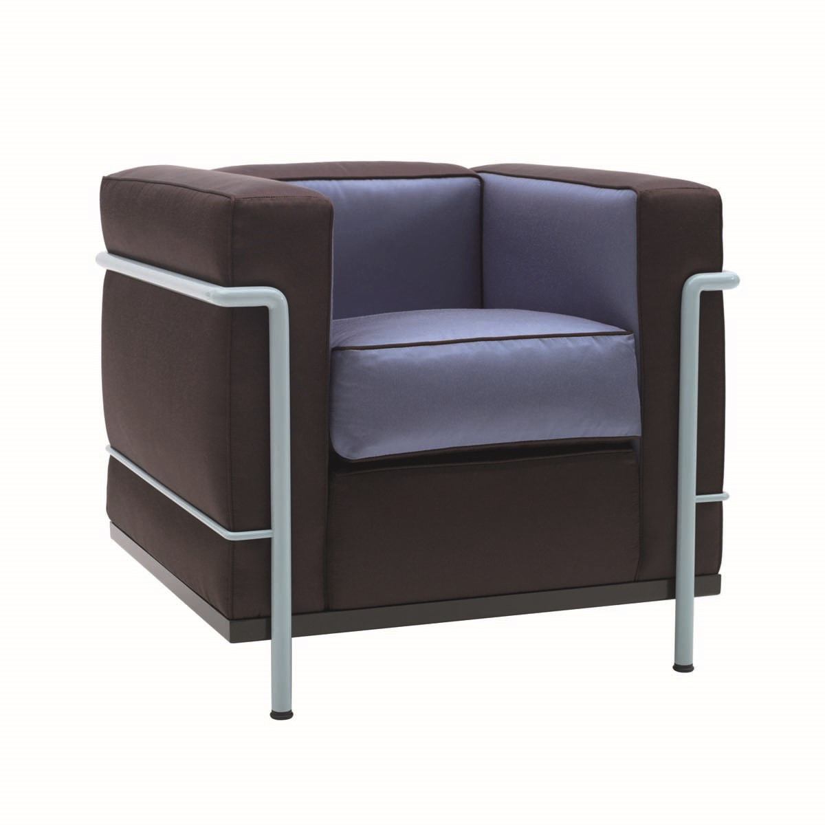 Cassina Perriand Lc2 Armchairs Blue Grey 3