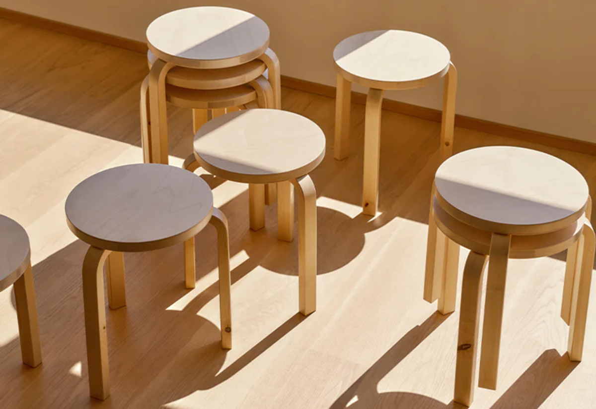 Stool 60 Villi, by Alvar Aalto - Artek | Matisse - Interior