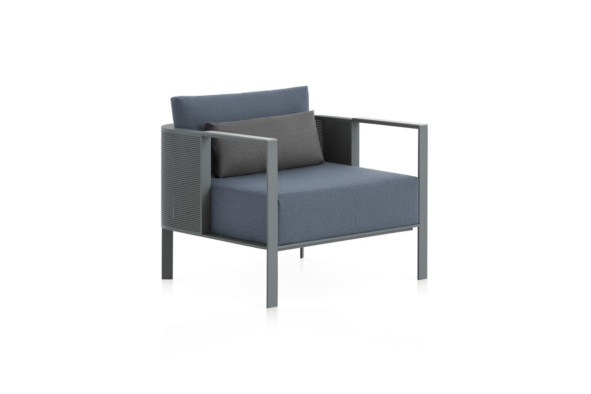 Solanas Lounge Chair Blue Grey 1