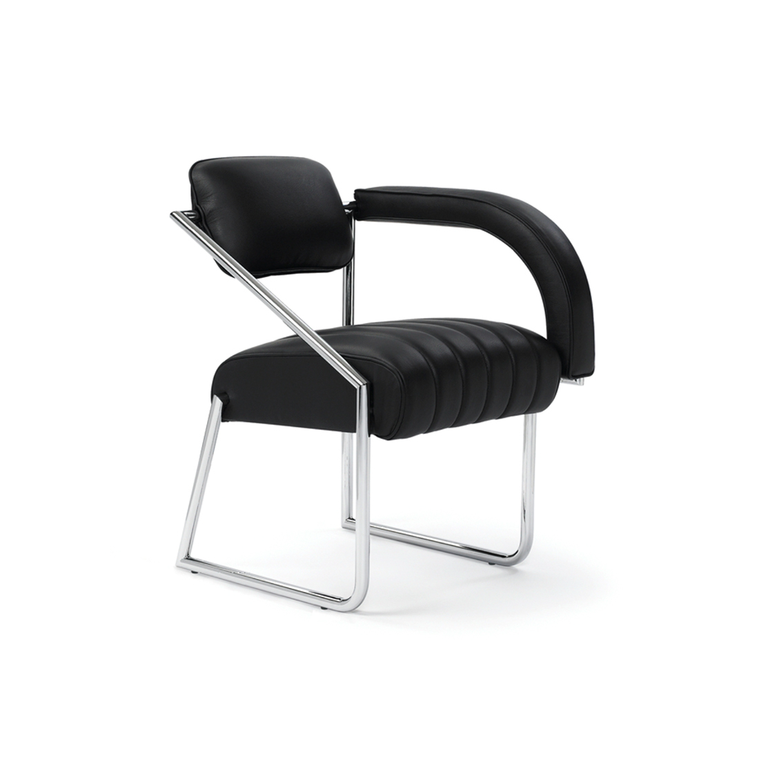 Roquebrune Chair - leather cognac / set of 8, by Eileen Gray