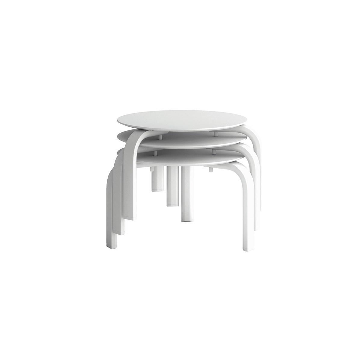 Stack Side Table D50 White Stackables Product Image