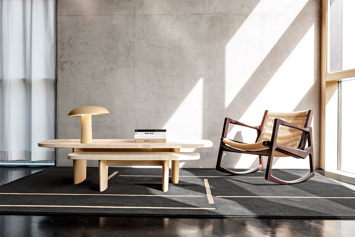 Classicon Monolith Rug Materia Coffee Table Side Table Forma Table Lamp Oak Euvira Rocking Chair Hz Photo Breidtlr