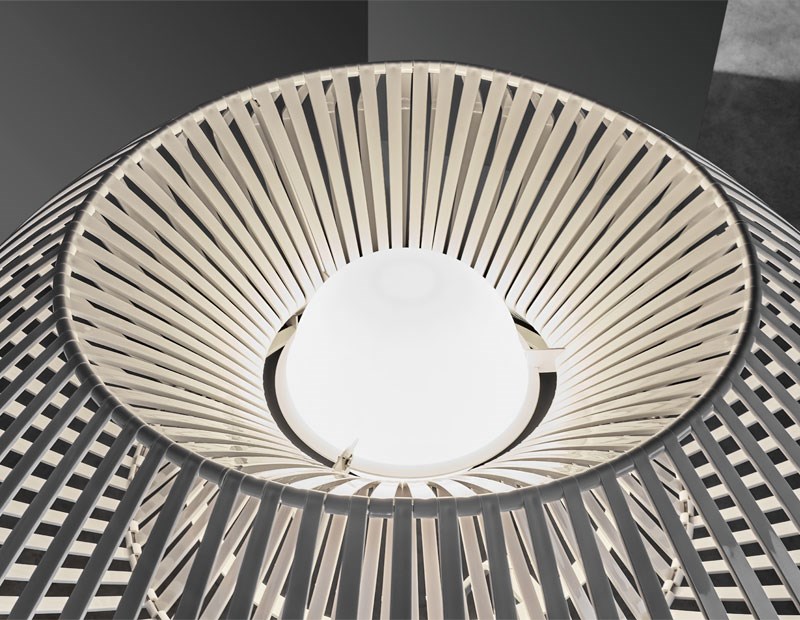 V Floor Lamp White VV03 By Hector Serrano Texture