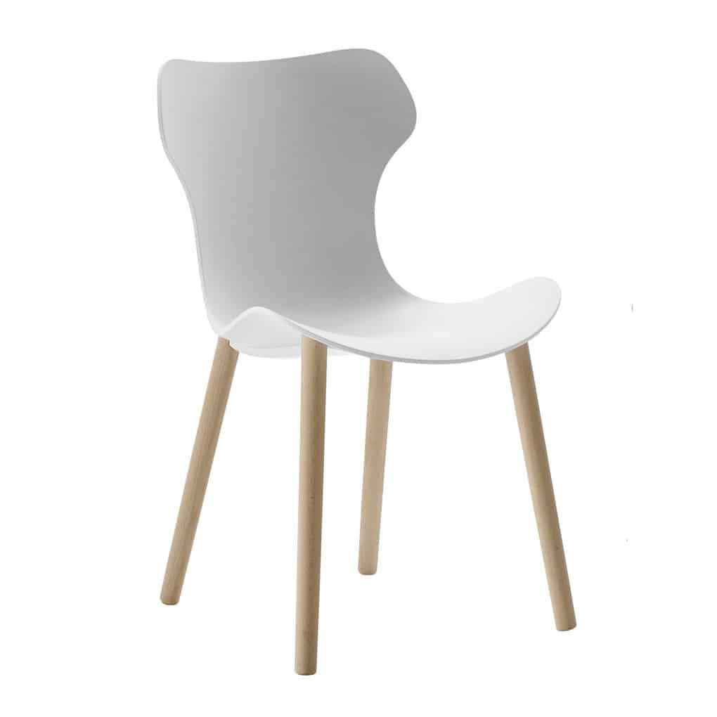 BB Italia Papilio Shell Wood Legs Chair 3D