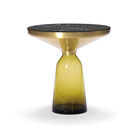 Classicon Bell Side Table Brass Yellow Marble Black 1X 546