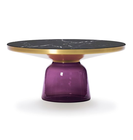 Classicon Bell Coffee Table Brass Violet Marble Black 1X 546