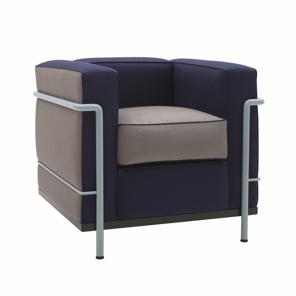 Cassina Perriand Lc2 Armchairs Blue Grey