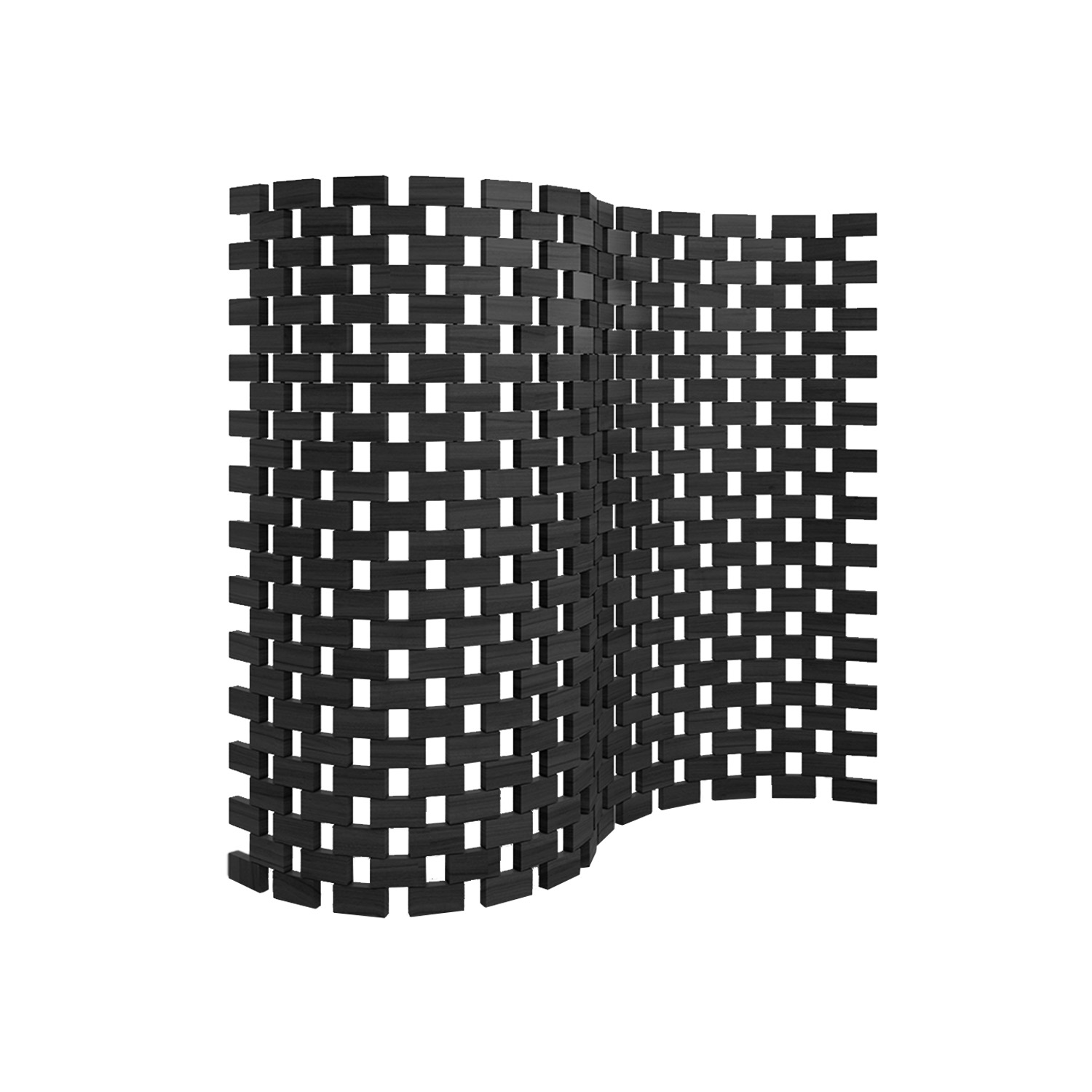 Paravent Ambassade - oak stained black, by Charlotte Perriand