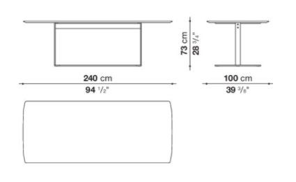 Eileen Table Dimensions