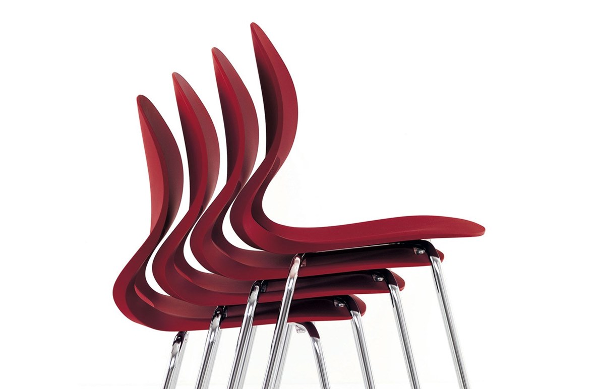 Pikaia Four Legs Chair Ruby Red