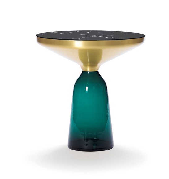 Classicon Bell Side Table Brass Green Marble Black 1X 546